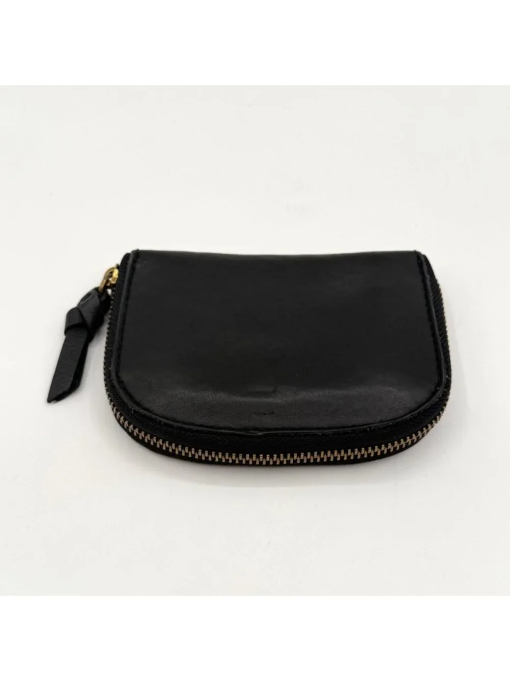 Madewell Black Leather Small Zip Around Wallet Credit Card Slots 5
